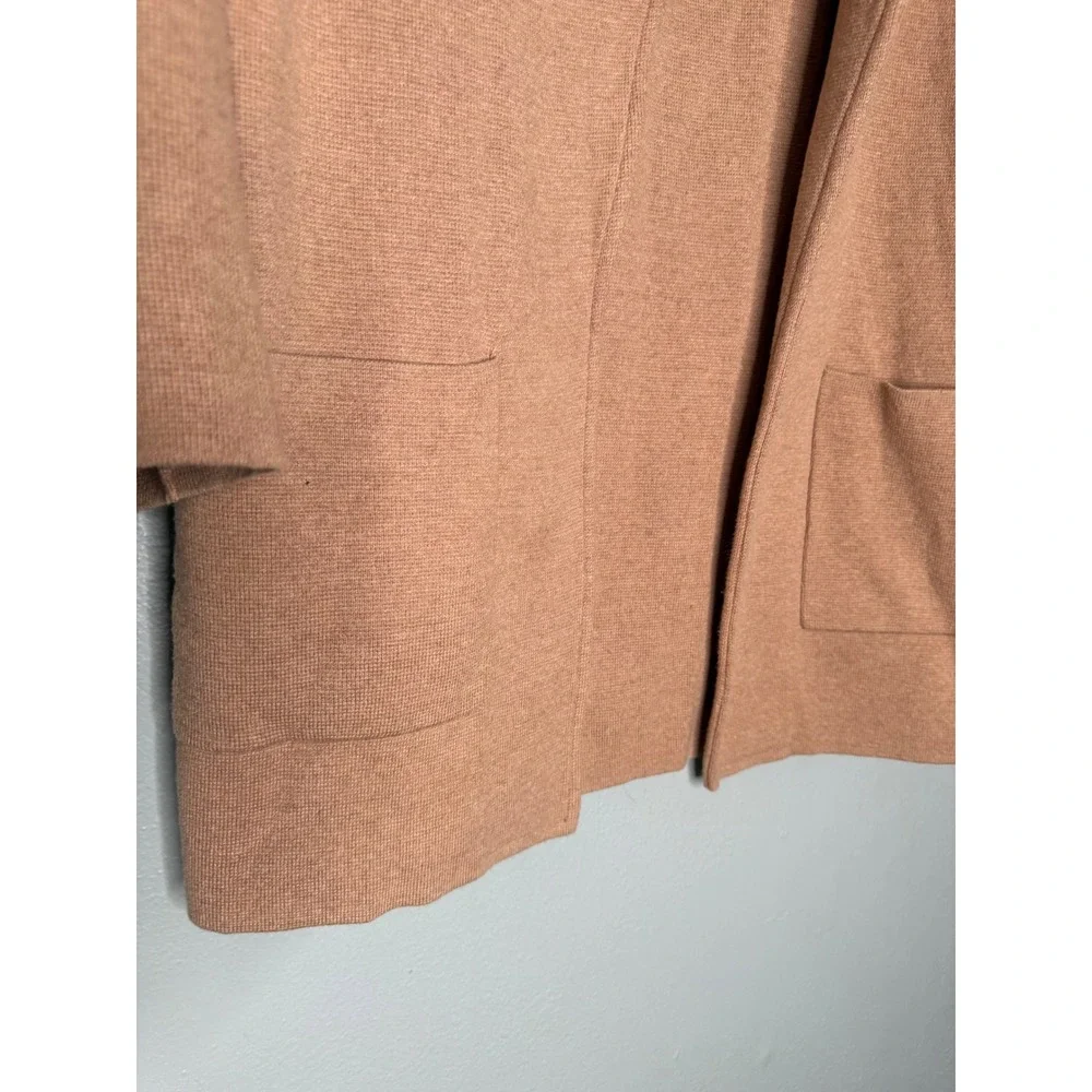 J. Crew 365 Sophie Open Front Sweater Blazer Tan Merino Wool‎ Blend